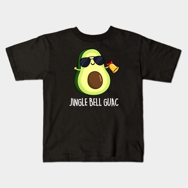 Jingle Bell Guac Funny Christmas Pun Kids T-Shirt by punnybone